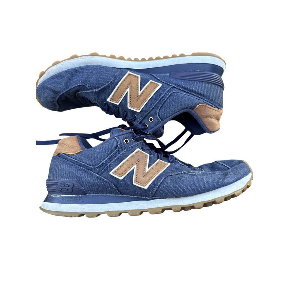 New Balance 574 Women’s US Size 10 Shoes Natural Indigo Blue Tan Sneakers Denim